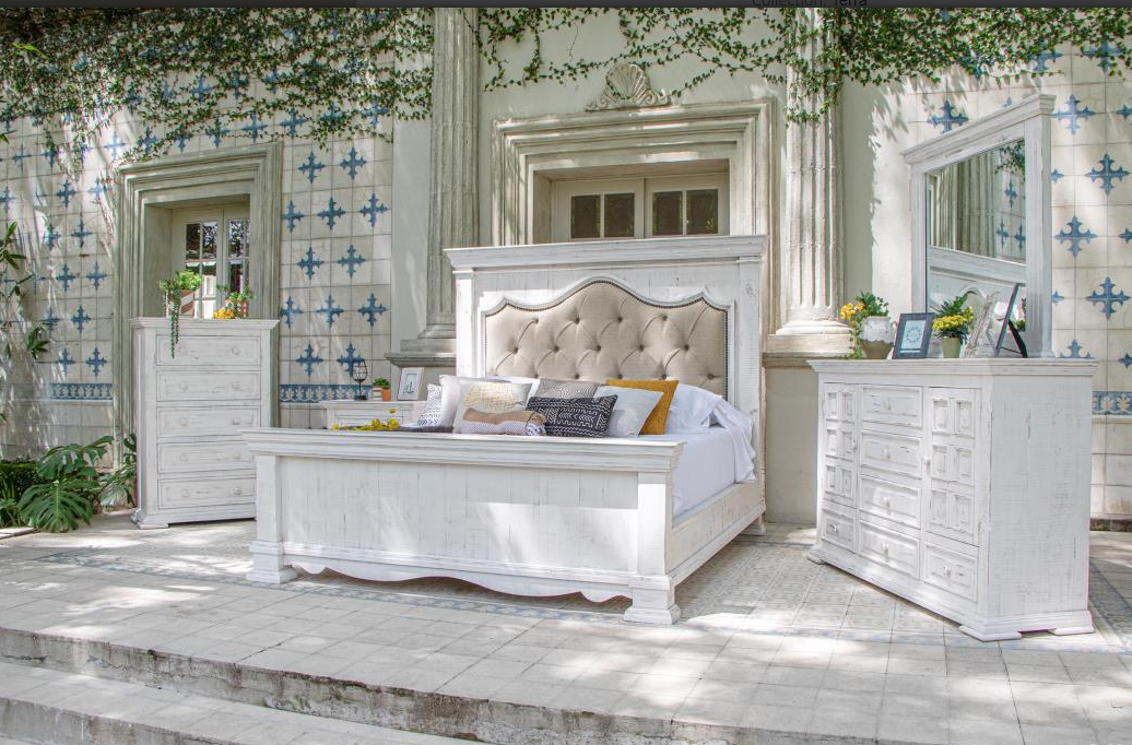 Terra White Five Drawer Chest