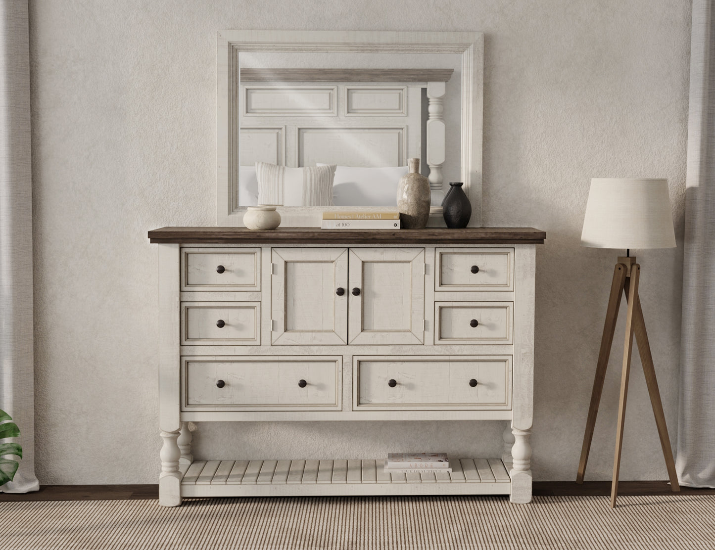 Cornerstone 6 Drawer 2 Door Dresser