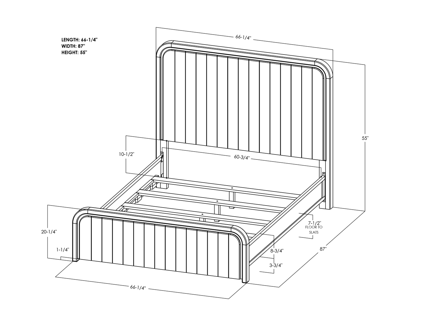 Plateau Queen Panel Bed
