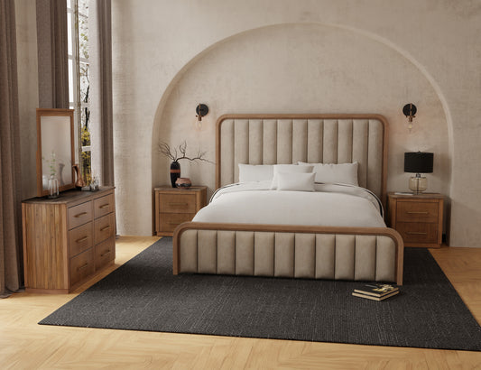 Plateau King Upholstered Bed