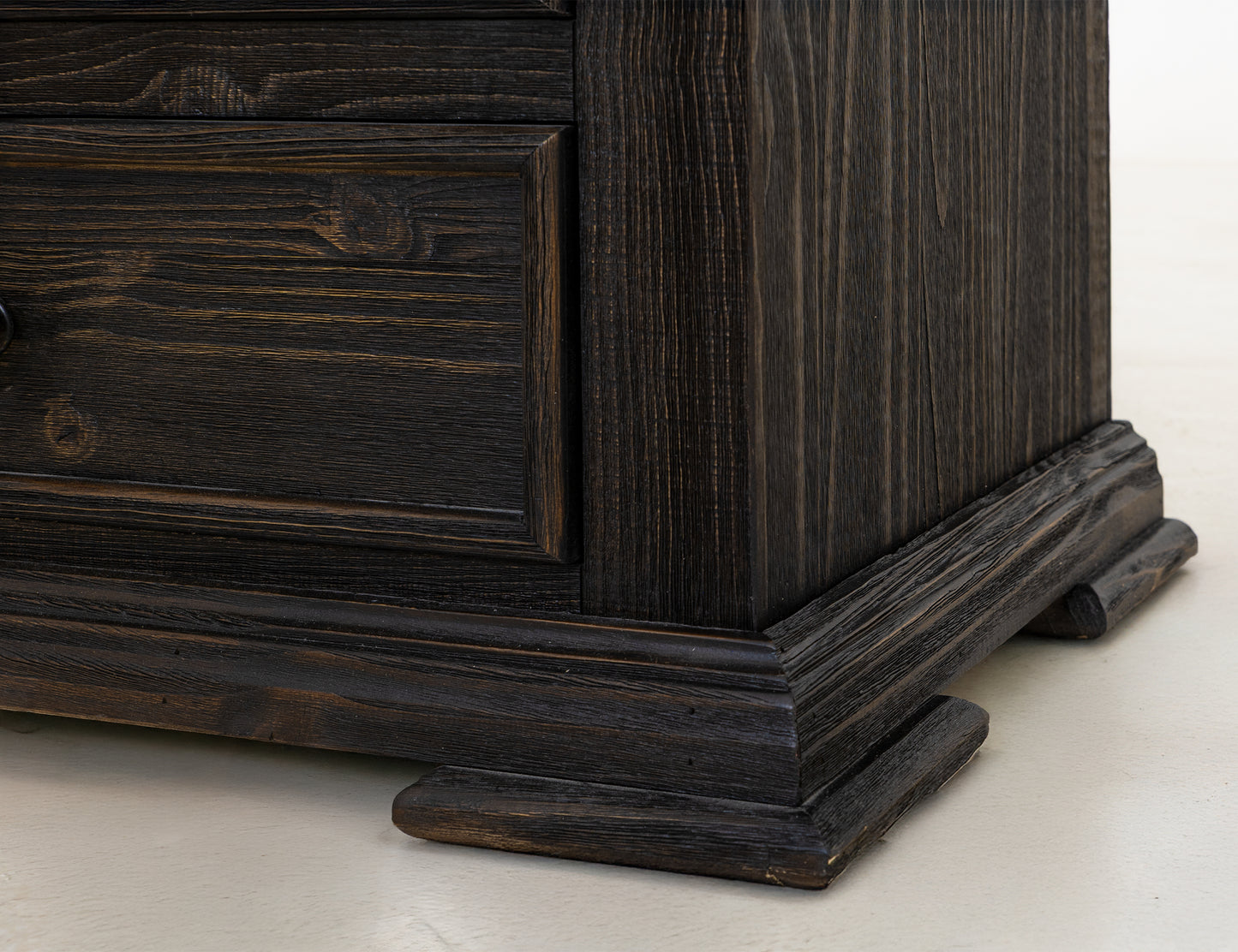 Terra Dark Three Drawer Nightstand