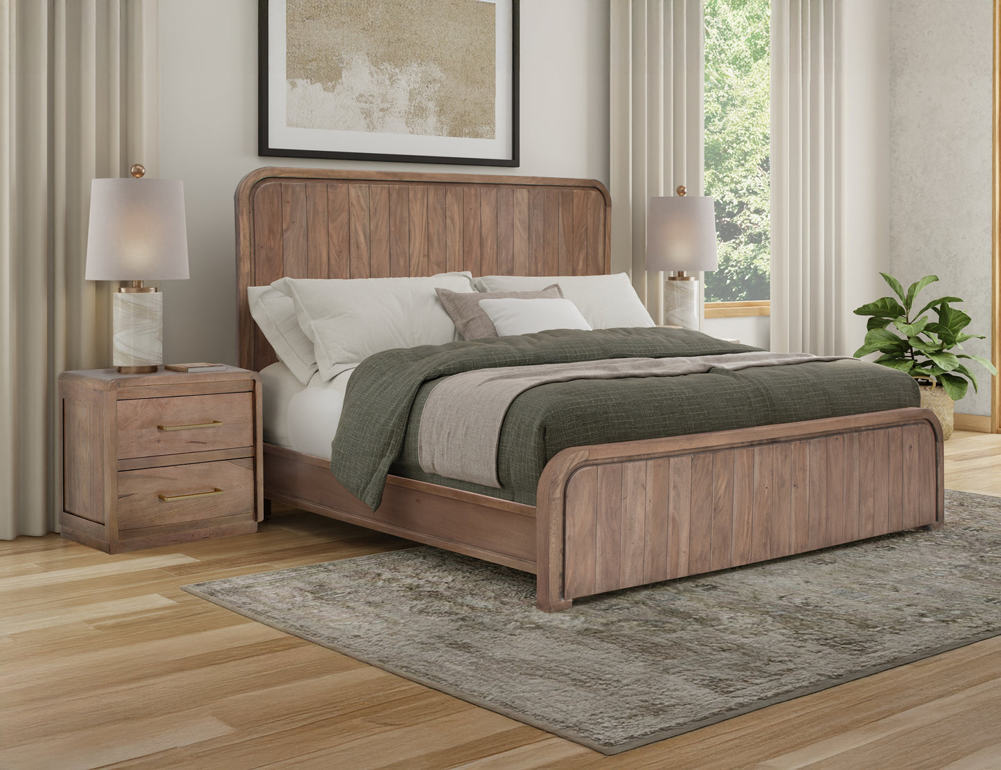 Plateau Two Drawer Nightstand