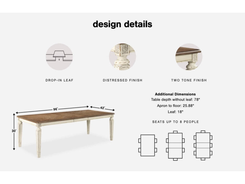 Kaylin Rectangular Extendable Dining Table