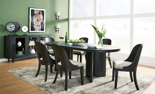 Briarstone 86" Oval Dining Room Table
