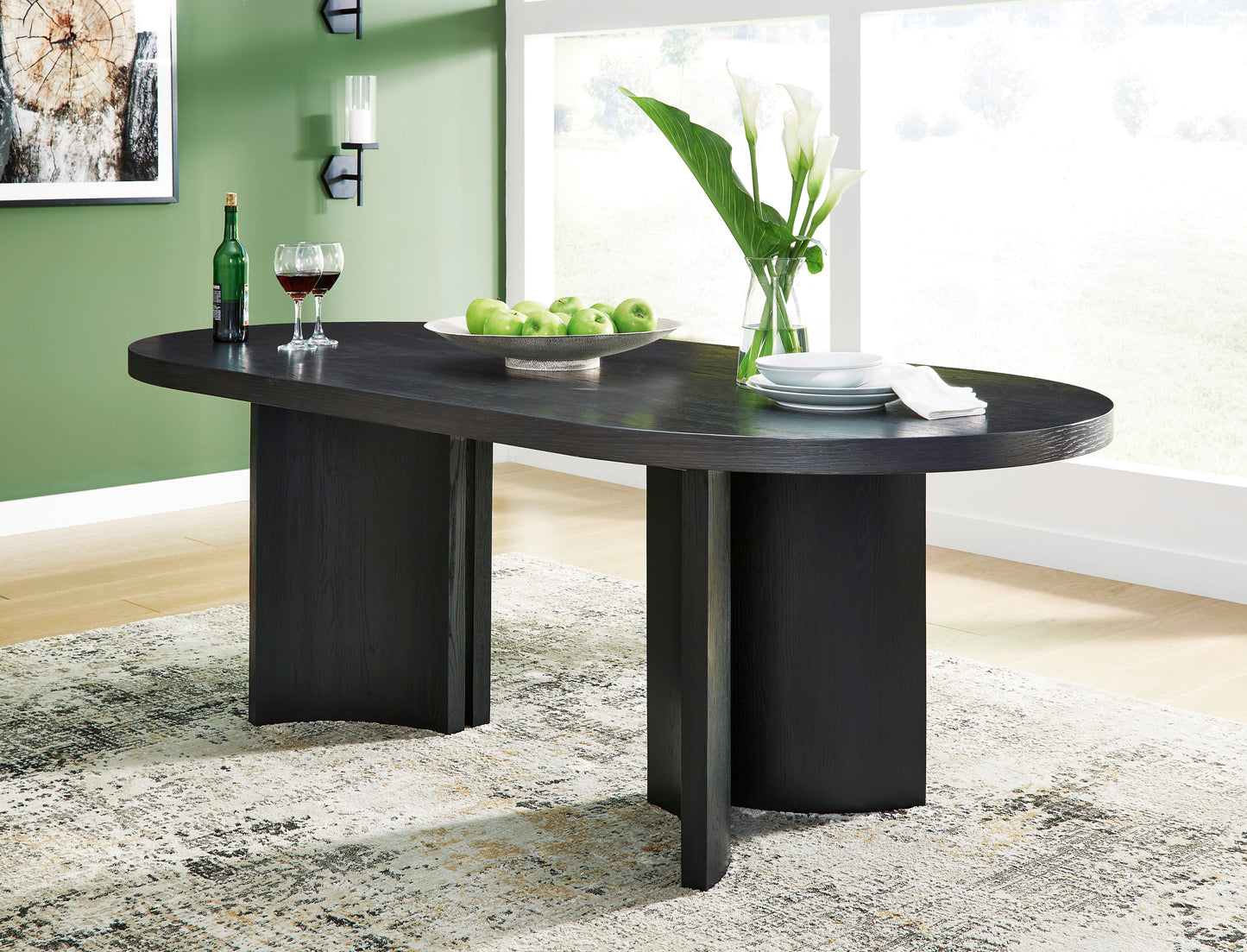 Briarstone 86" Oval Dining Room Table